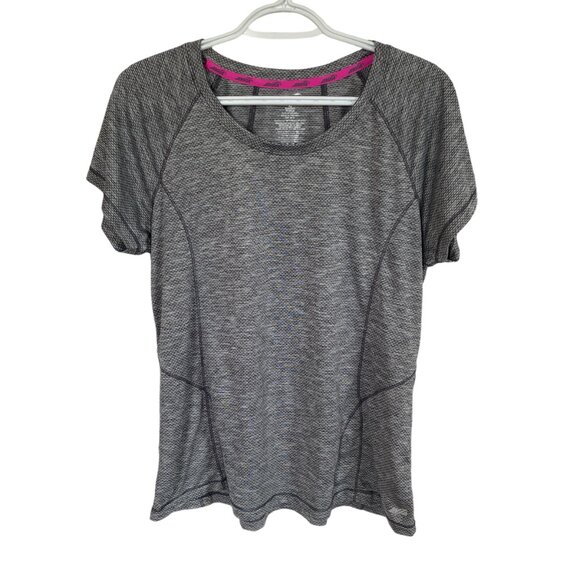 Avia women's XL gray heather stretchy pullover short sleeve crew neck t-shirt - Picture 6 of 10